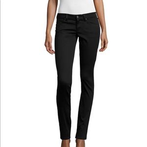 Black Sateen Arizona Skinny Pants / jeans